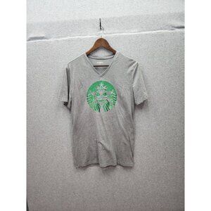 Goodfellow & Co Women's Gray V-Neck Star Wars +Starbucks